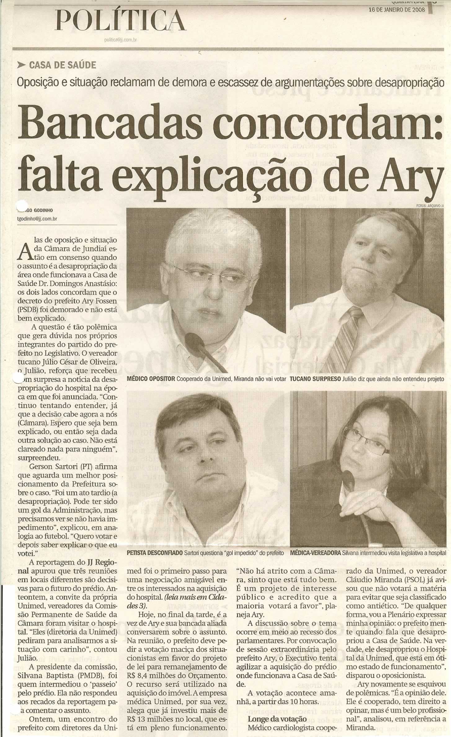 Jornal de Jundiaí - 16/01/2008