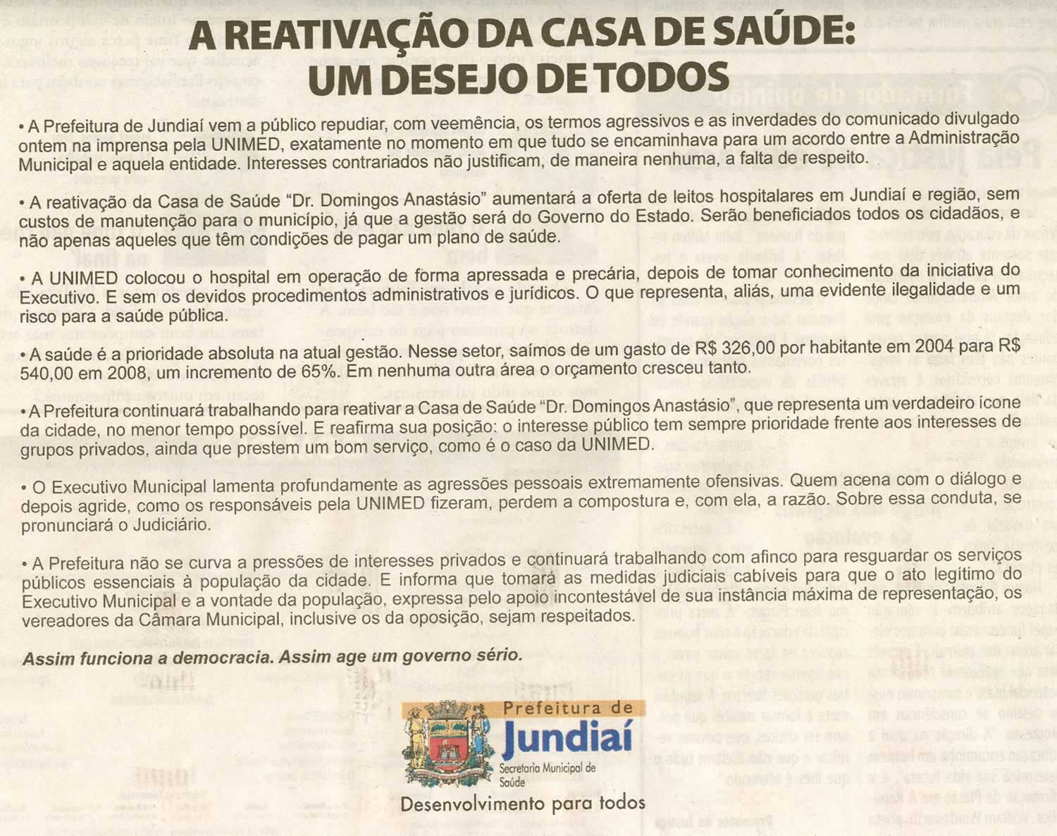 Bom Dia Jundiaí - 18/01/2008
