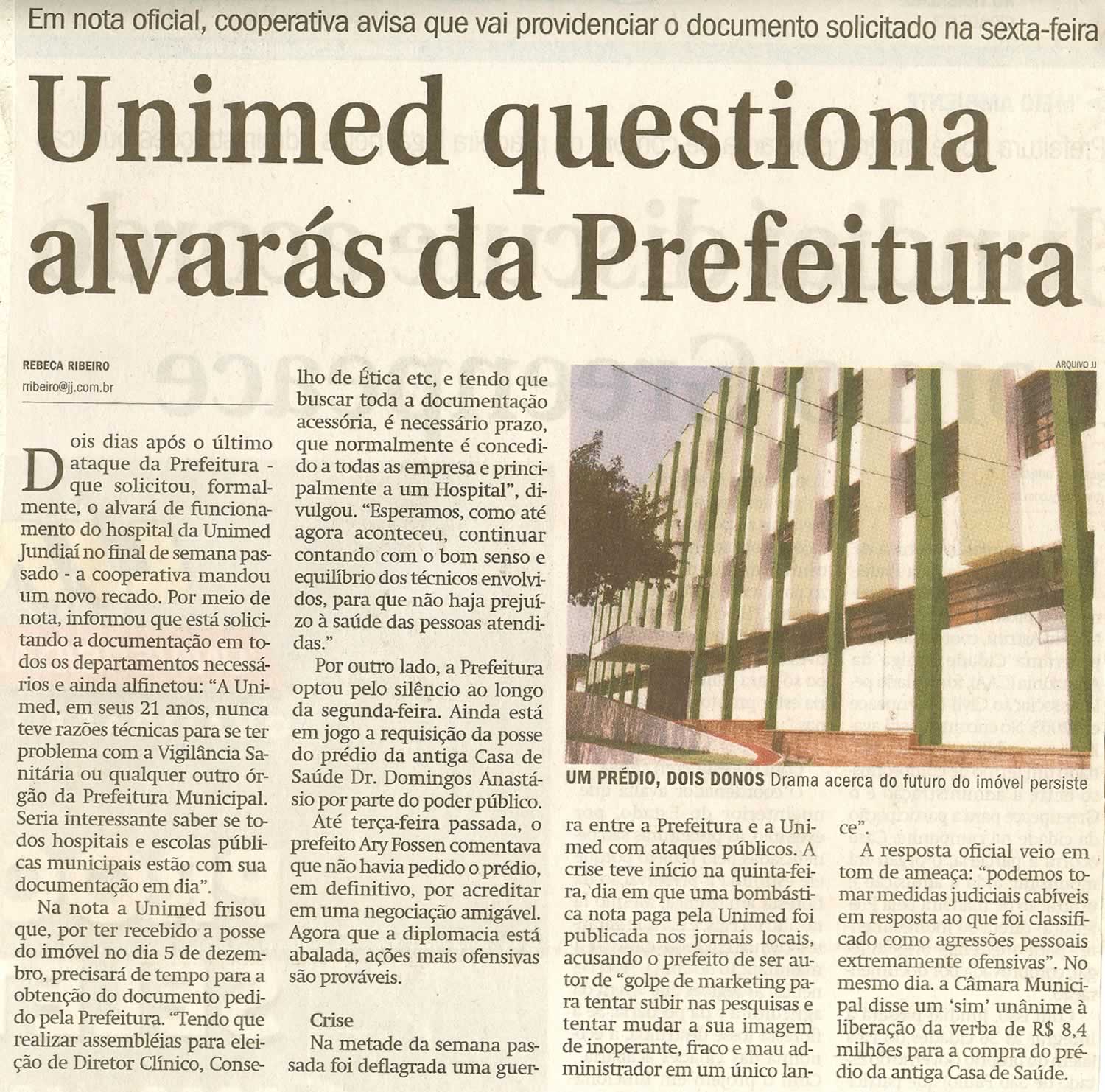 Jornal de Jundiaí - 22/01/2008