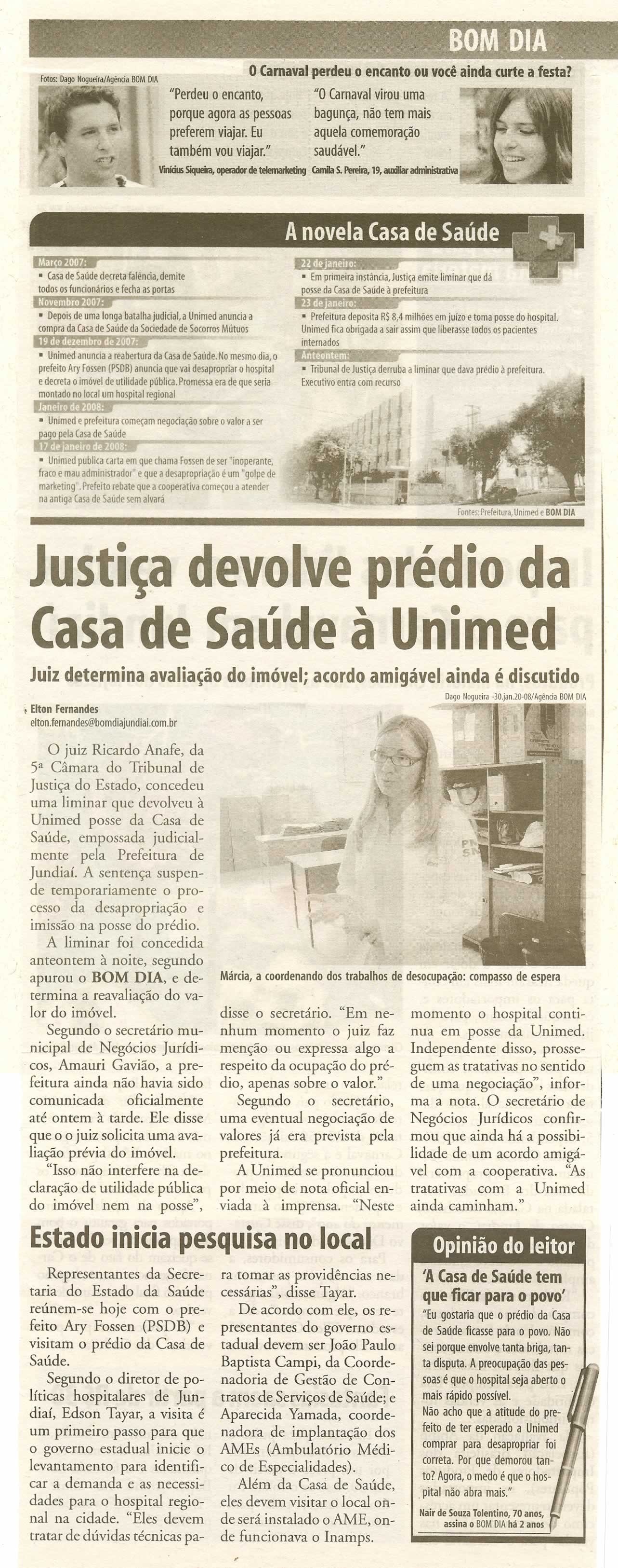 Bom Dia Jundiaí - 01/02/2008