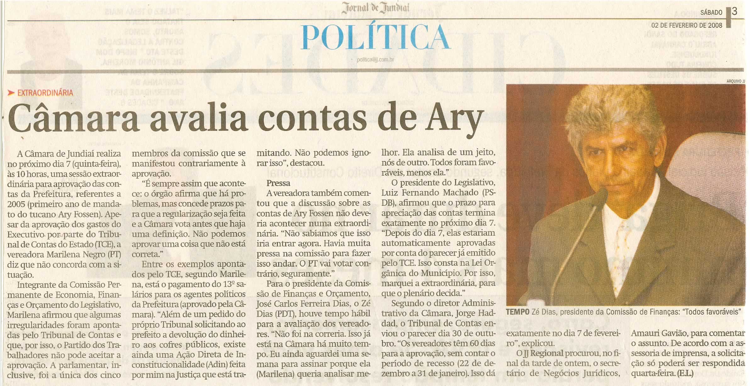 Jornal de Jundiaí - 02/02/2008