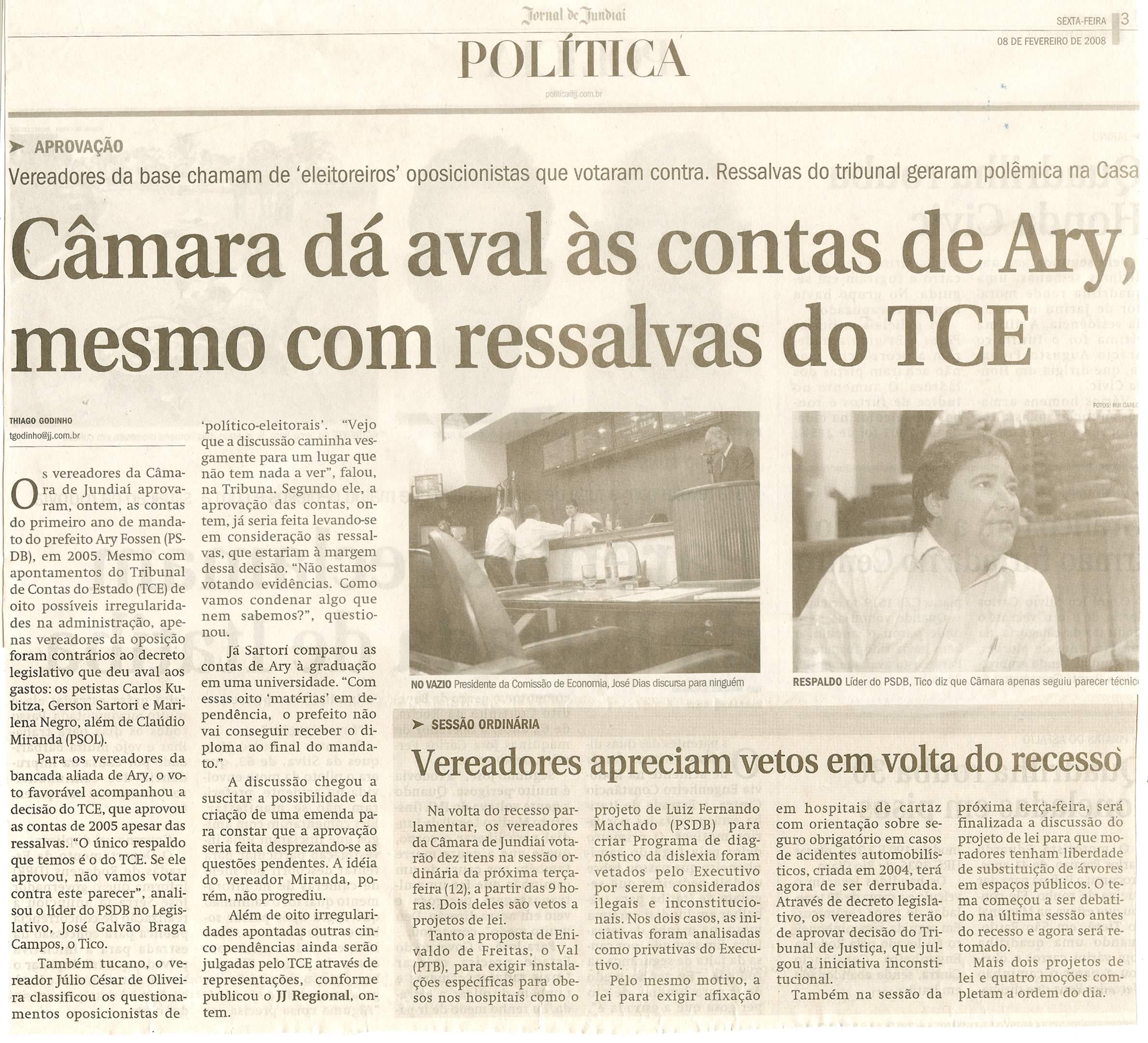 Jornal de Jundiaí - 08/02/2008