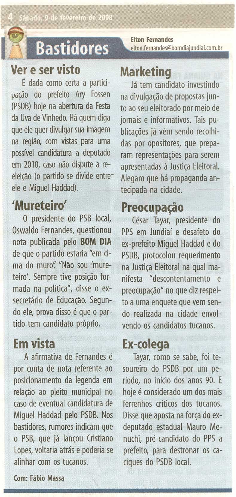 Bom Dia Jundiaí - 09/02/2008