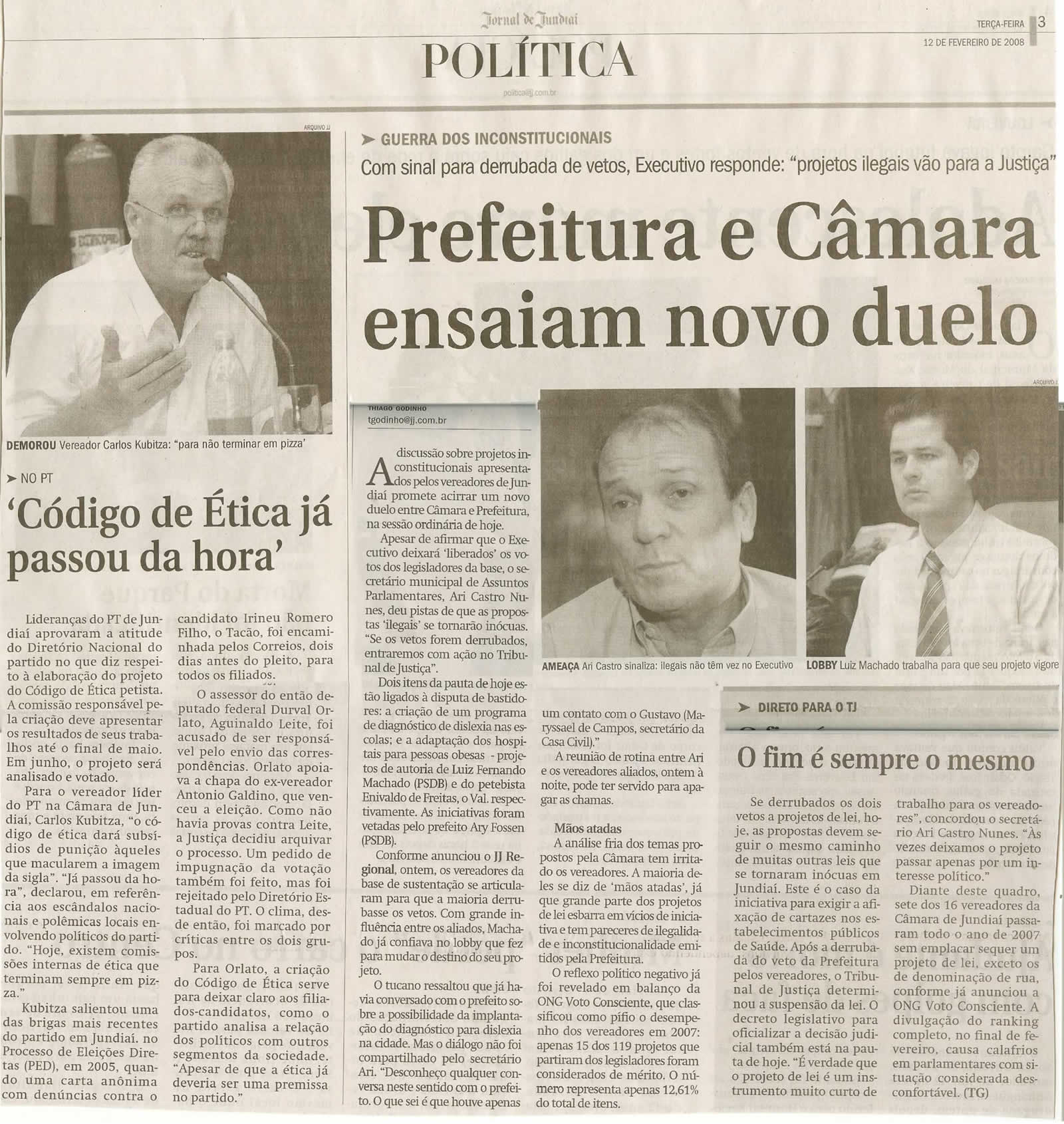 Jornal de Jundiaí - 12/02/2008