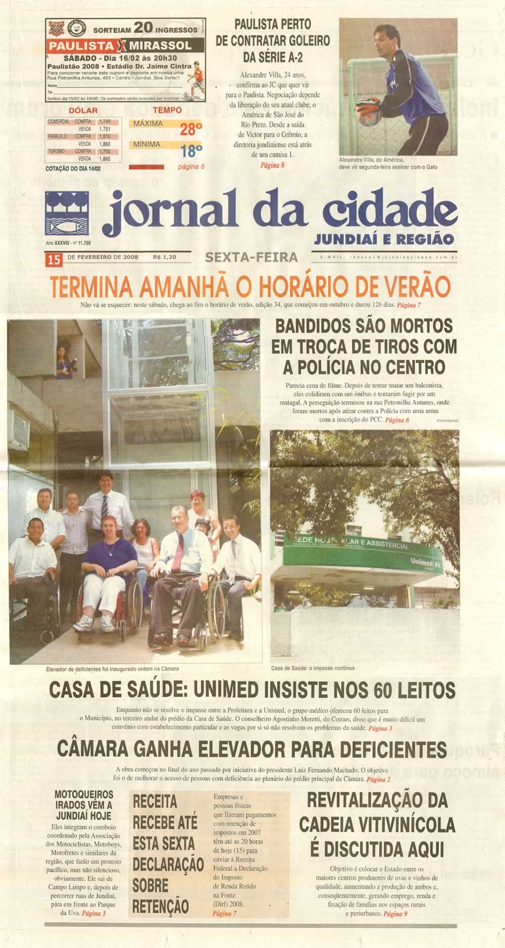 Jornal da Cidade - 15/02/2008