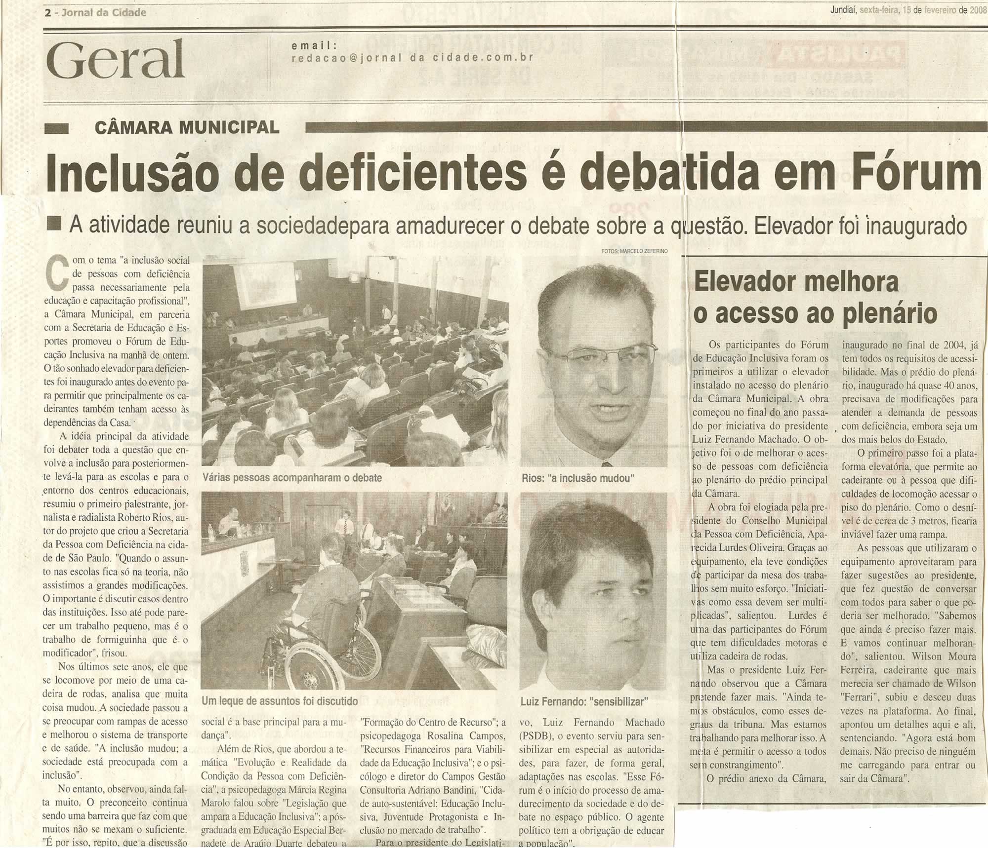 Jornal da Cidade - 15/02/2008