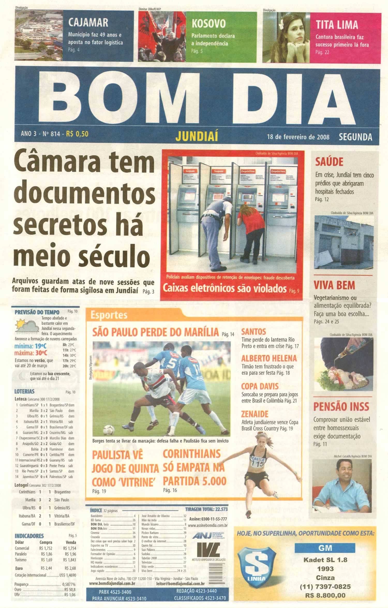 Bom Dia Jundiaí - 18/02/2008