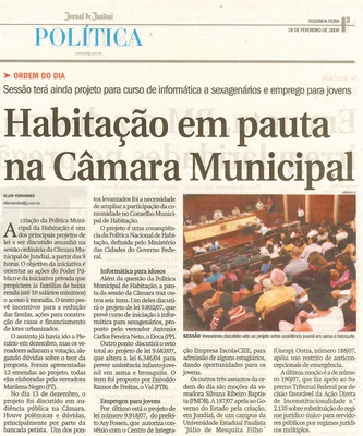Jornal de Jundiaí - 18/02/2008