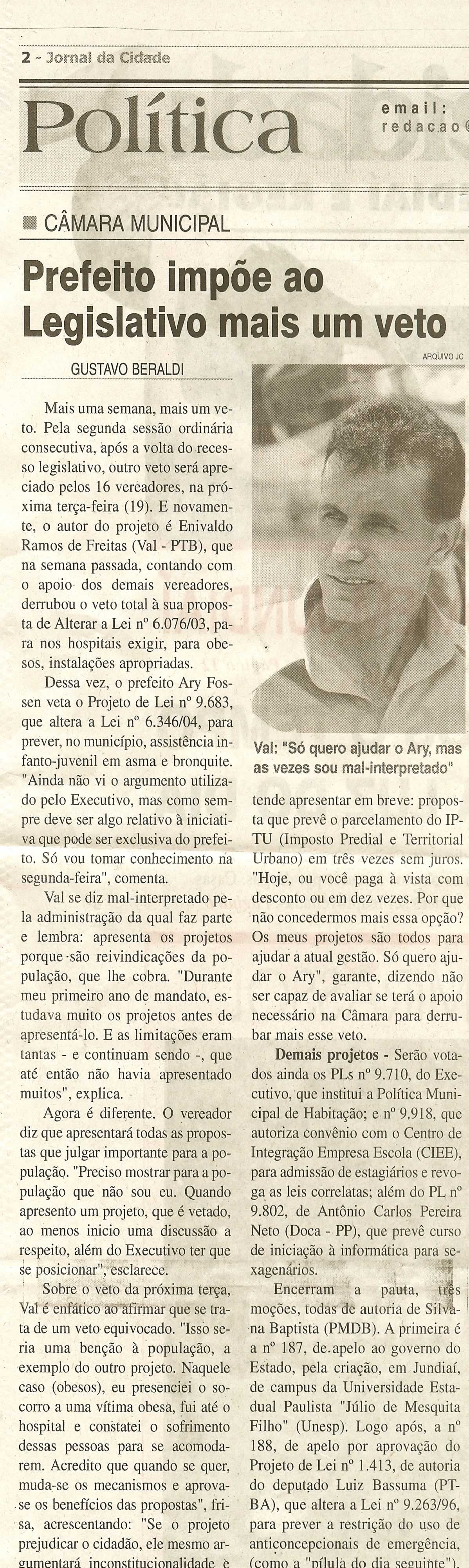 Jornal da Cidade - 17/02/2008