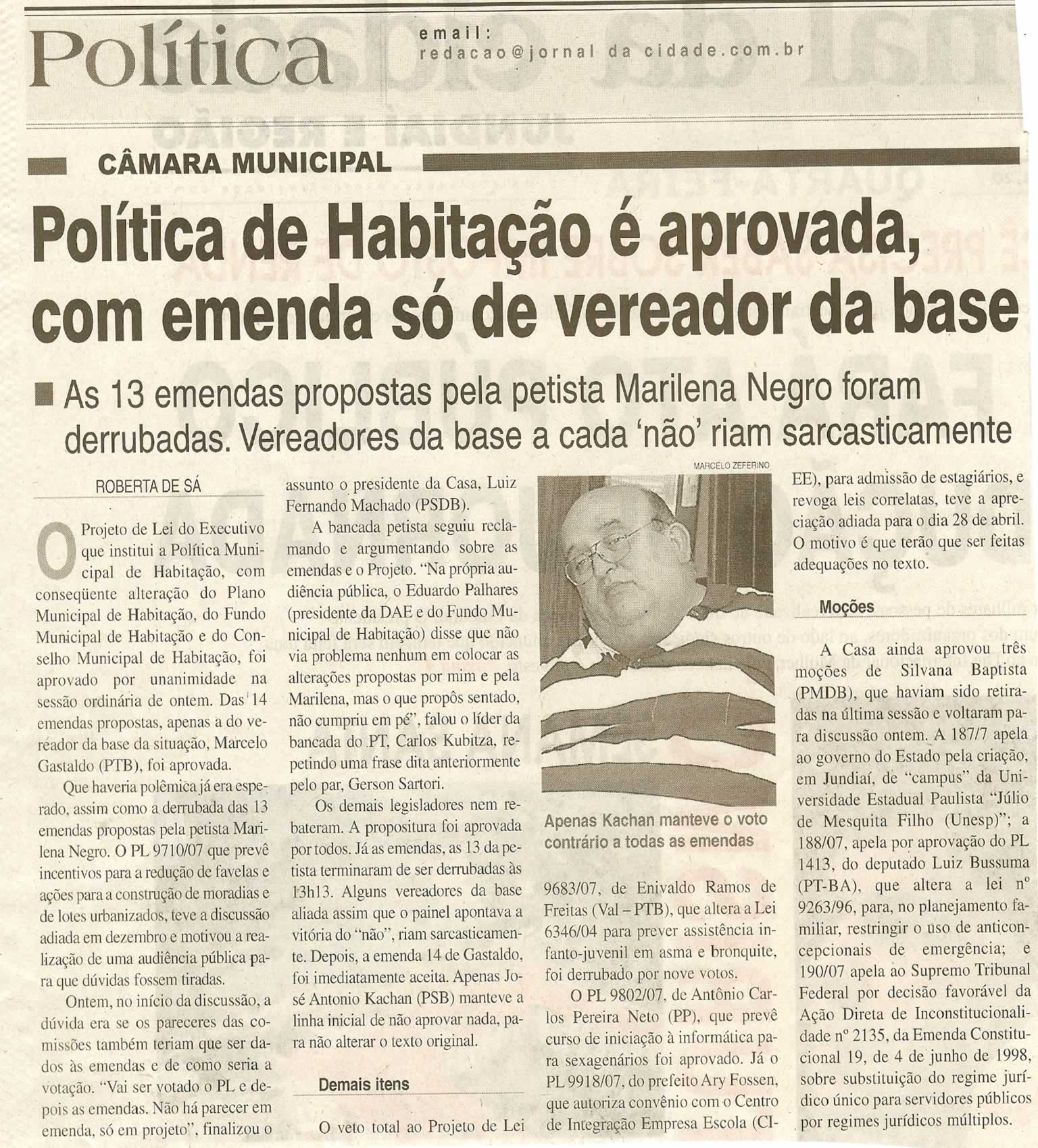 Jornal de Jundiaí - 20/02/2008