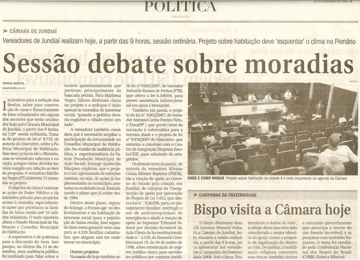 Jornal de Jundiaí - 20/02/2008