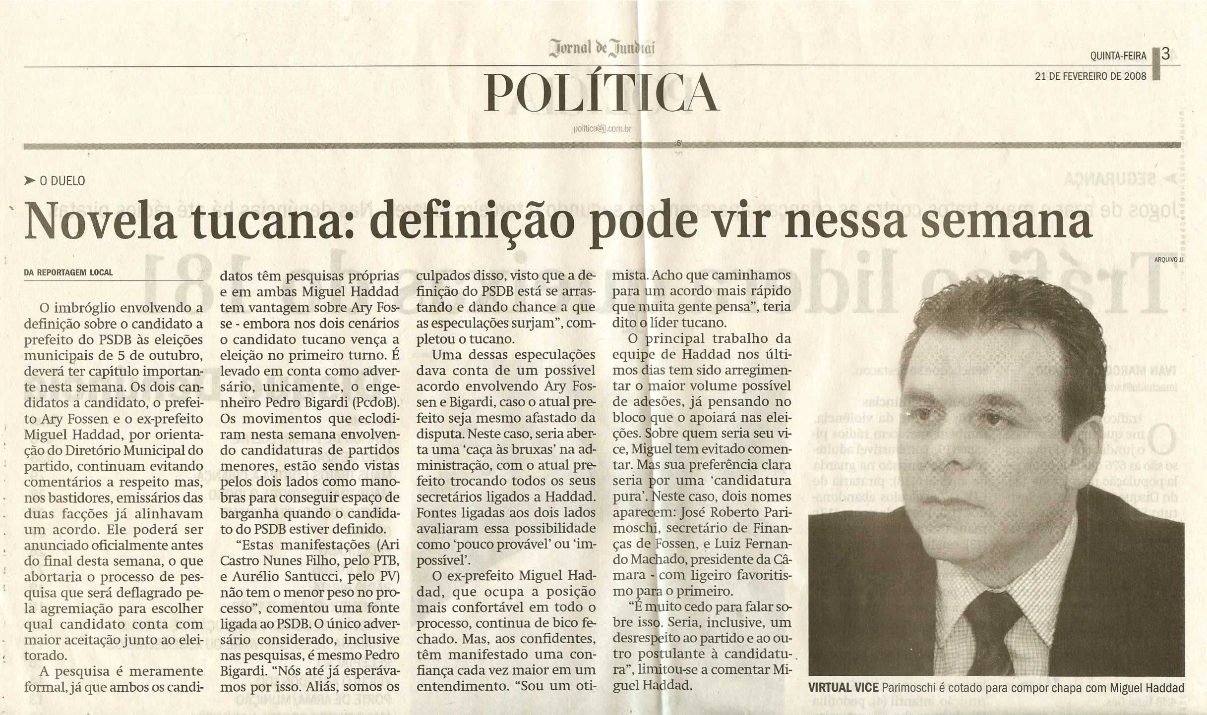 Jornal de Jundiaí - 21/02/2008