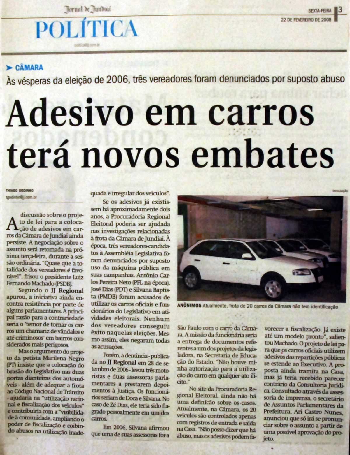 Jornal de Jundiaí - 22/02/2008