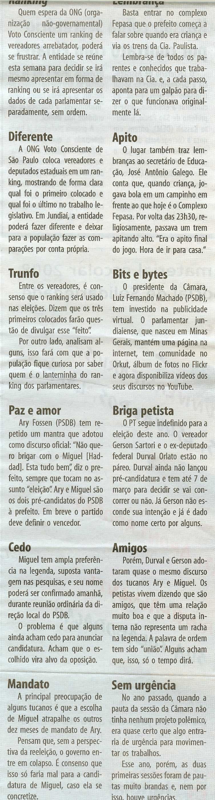 Bom Dia Jundiaí - 25/02/2008