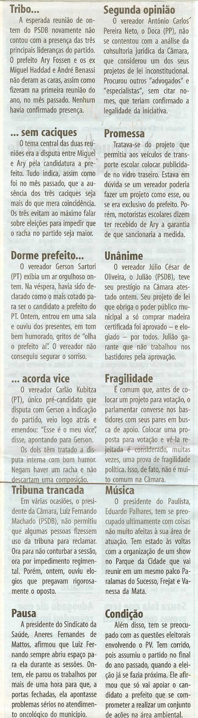 Bom Dia Jundiaí - 27/02/2008