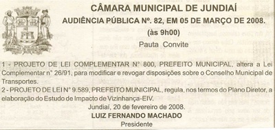 Bom Dia Jundiaí - 01/03/2008