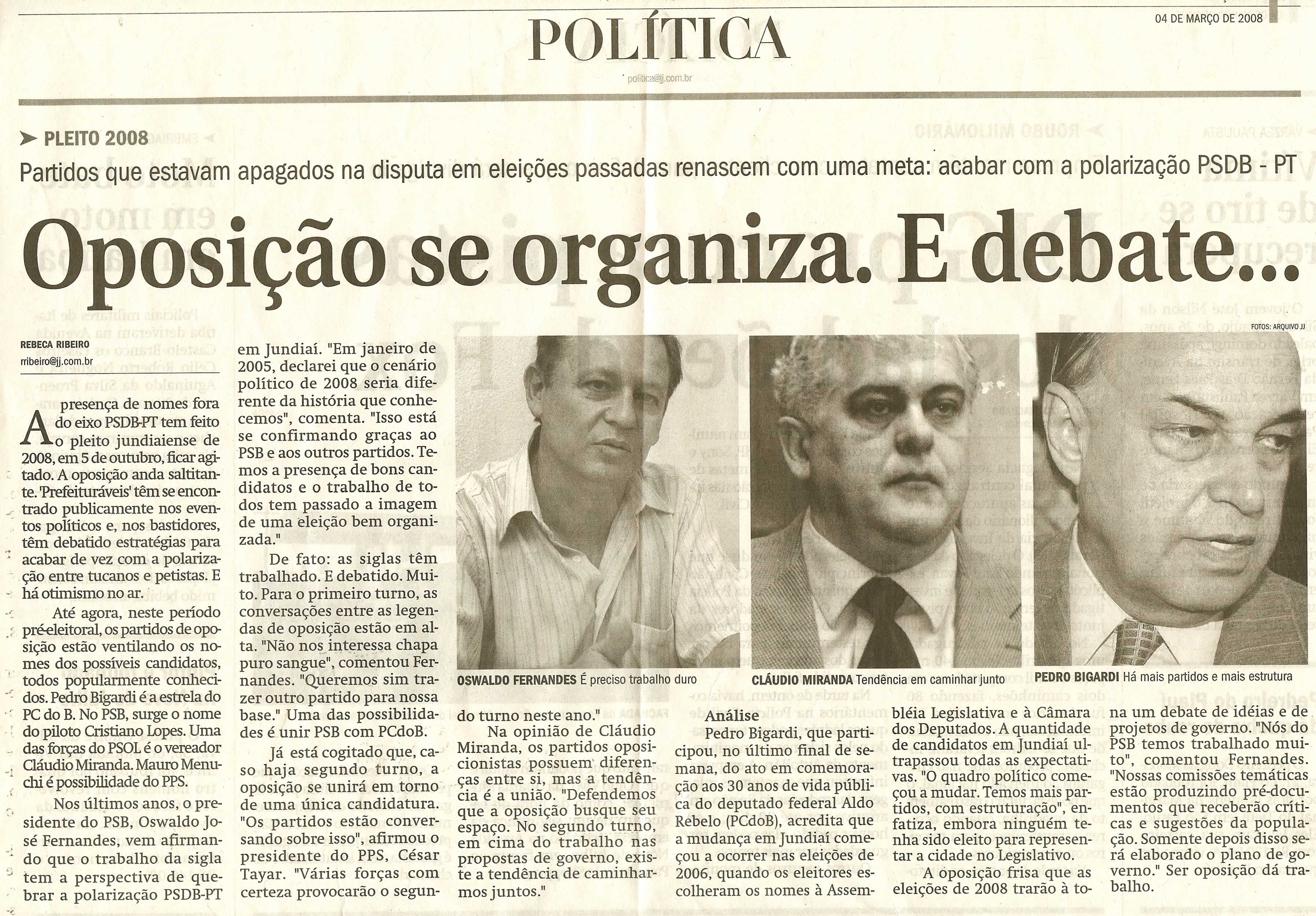 Jornal de Jundiaí - 04/03/2008