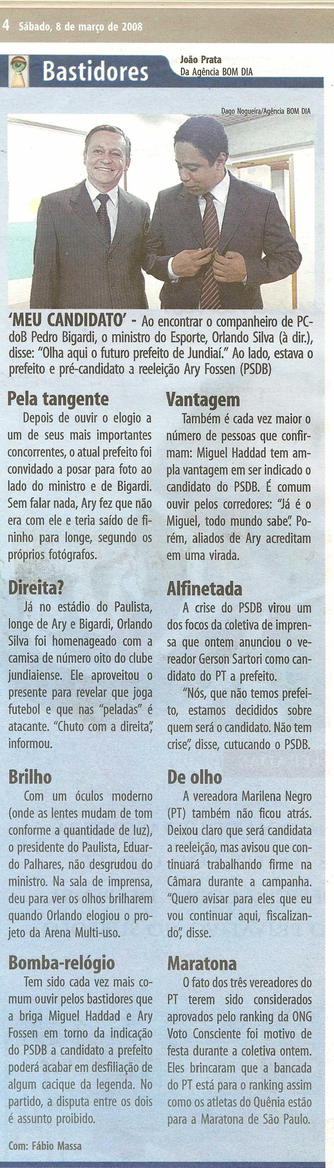 Bom Dia Jundiaí - 08/03/2008