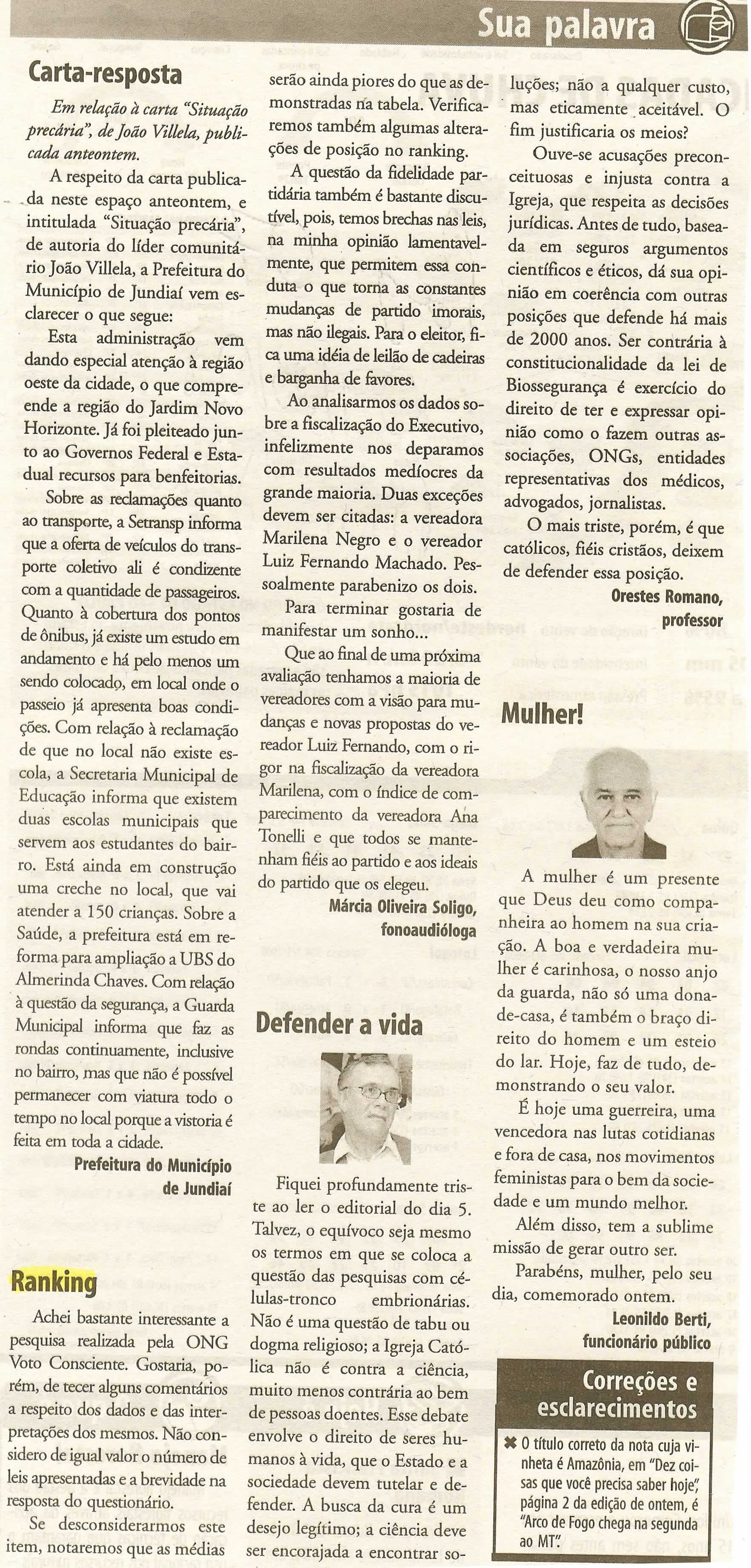 Bom Dia Jundiaí - 09/03/2008