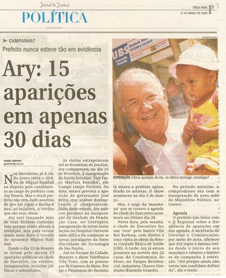 Jornal de Jundiaí - 11/03/2008