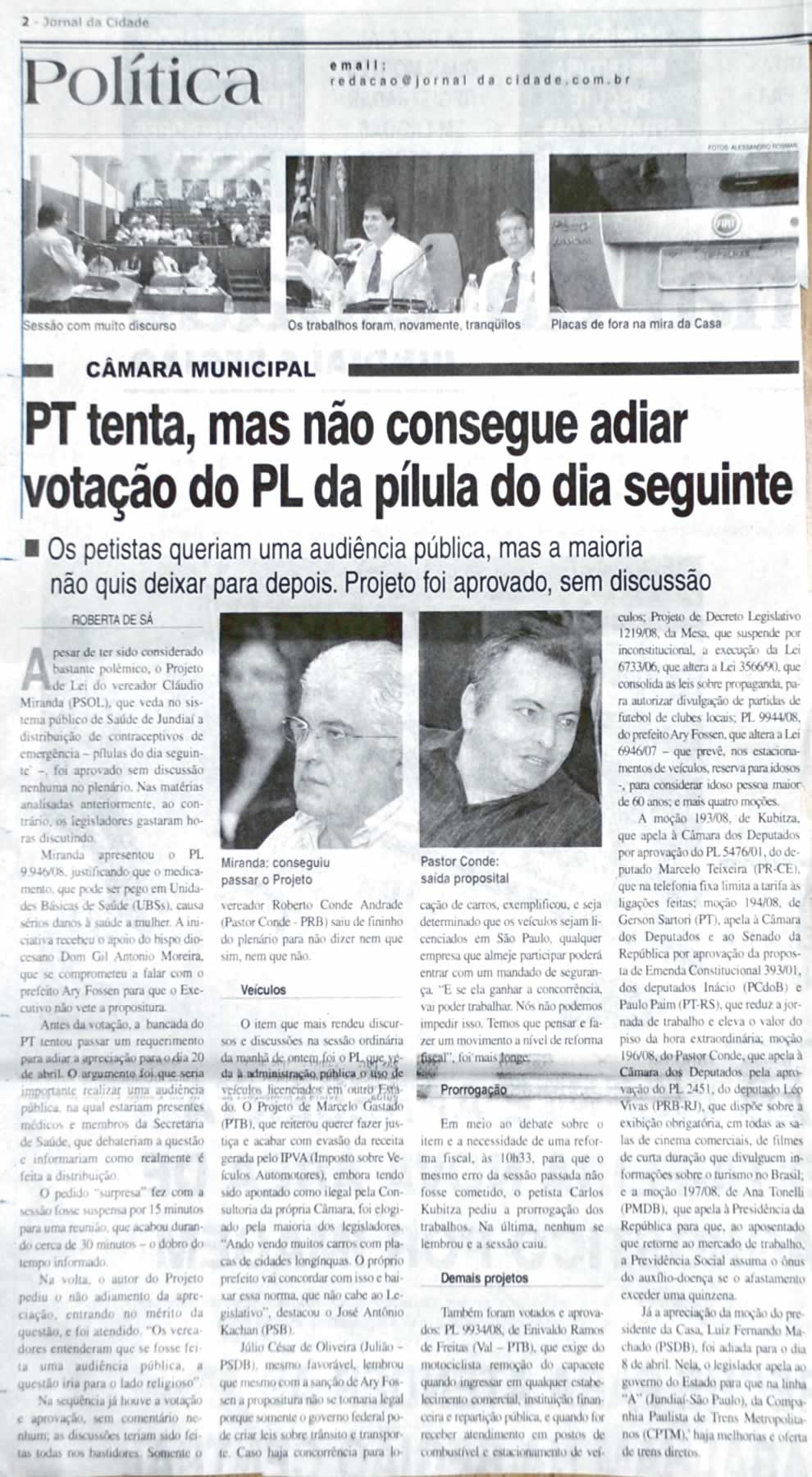 Jornal da Cidade - 12/03/2008