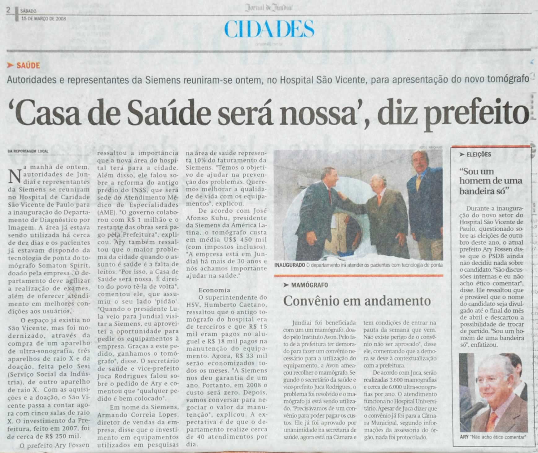Jornal de Jundiaí - 15/03/2008