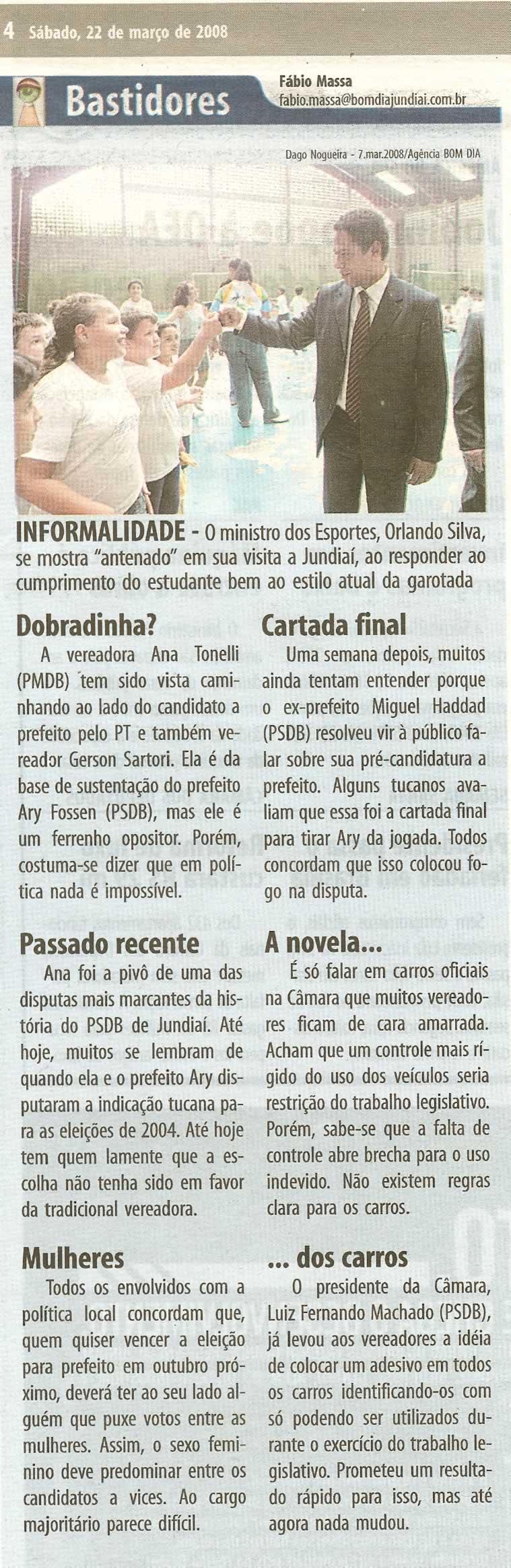 Bom Dia Jundiaí - 22/03/2008