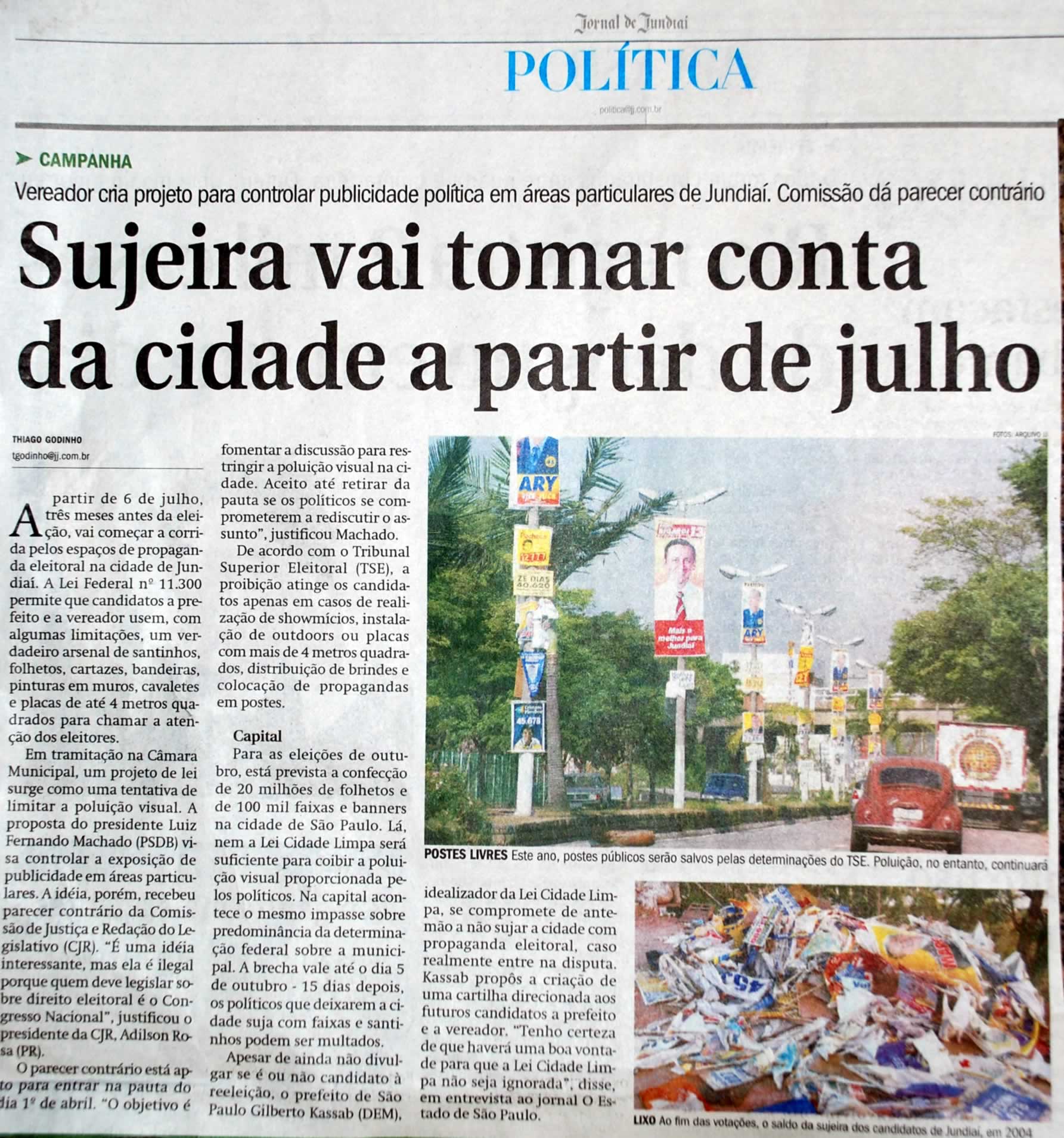 Jornal de Jundiaí - 22/03/2008