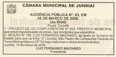 Jornal da Cidade - 22/03/2008