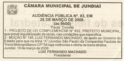 Jornal da Cidade - 22/03/2008