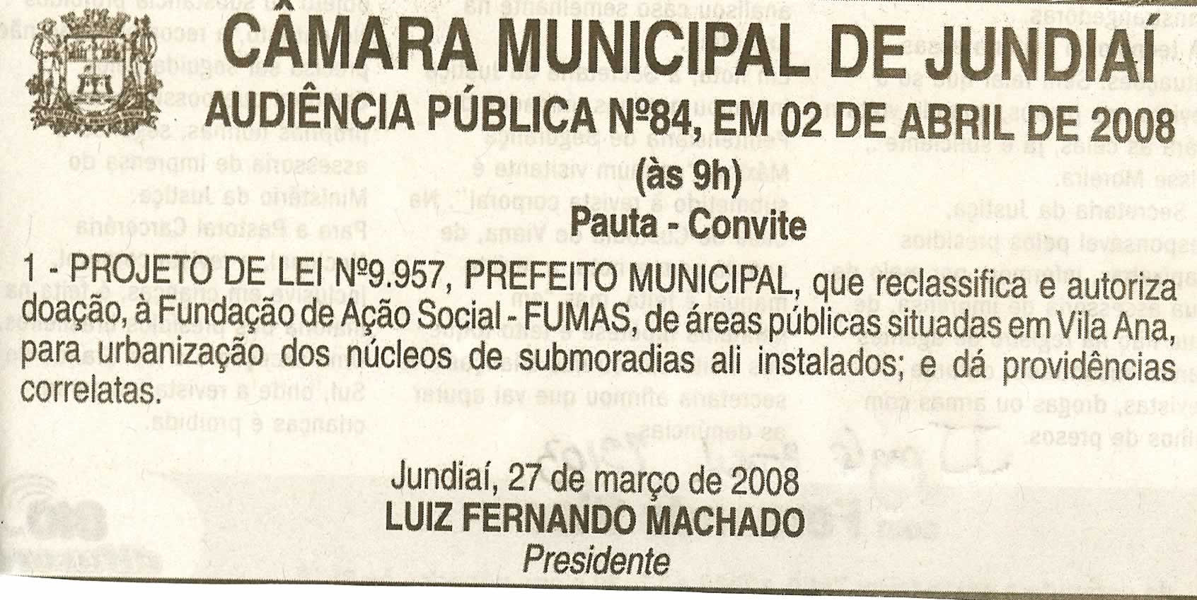 Jornal de Jundiaí - 29/03/2008