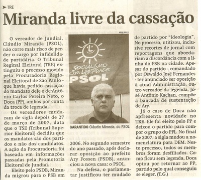 Jornal de Jundiaí - 29/03/2008