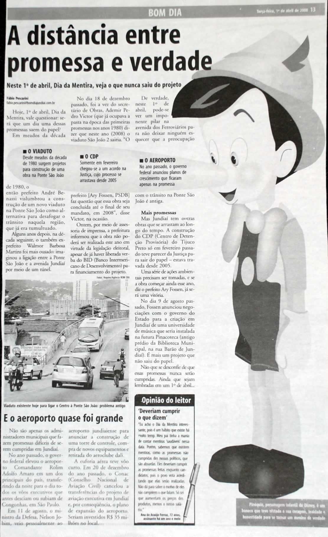 Bom Dia Jundiaí - 01/04/2008