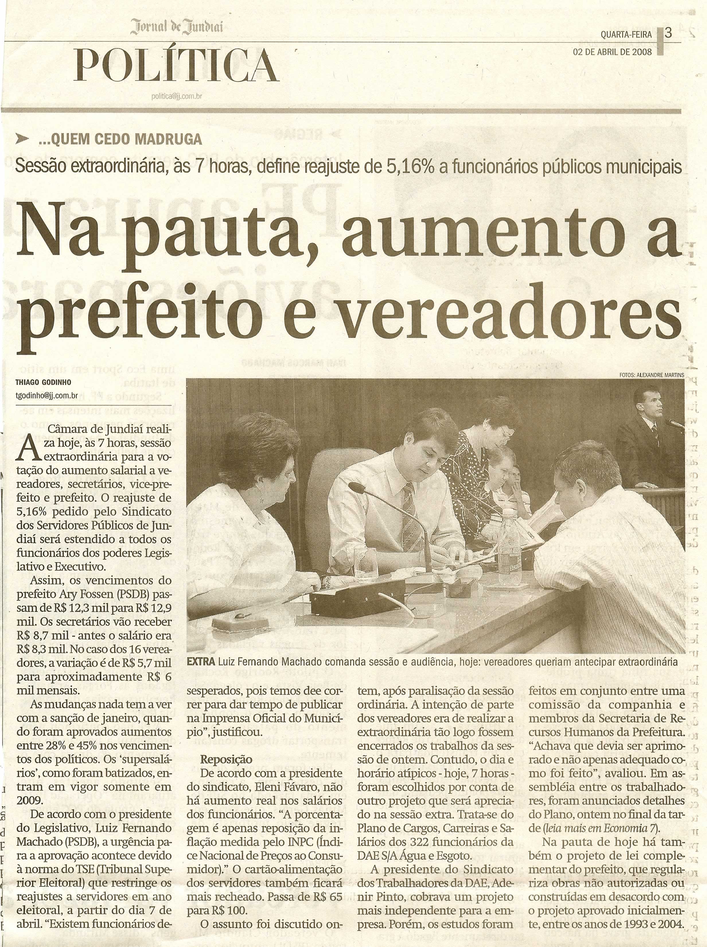 Jornal de Jundiaí - 02/04/2008