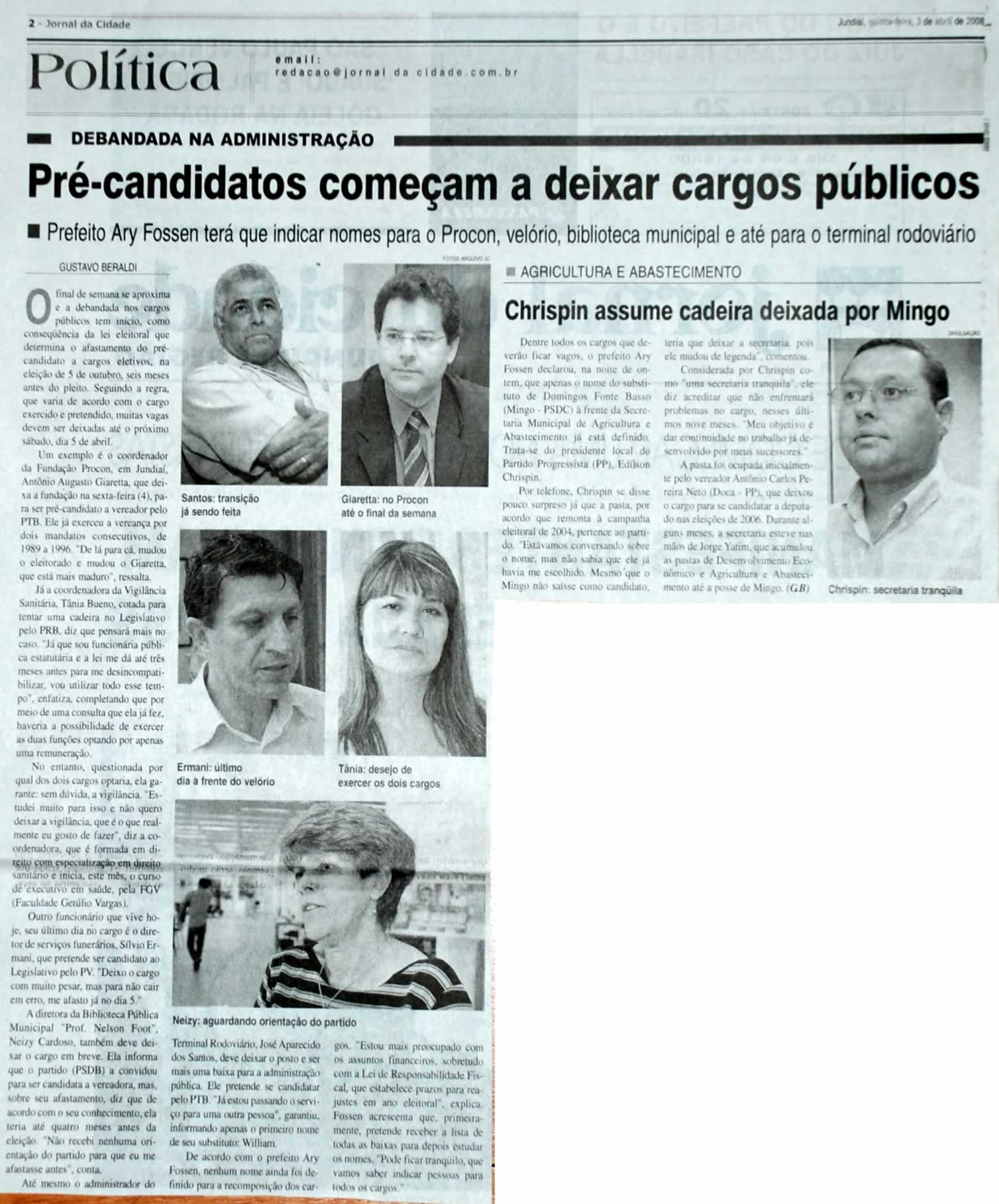 Jornal da Cidade - 03/04/2008