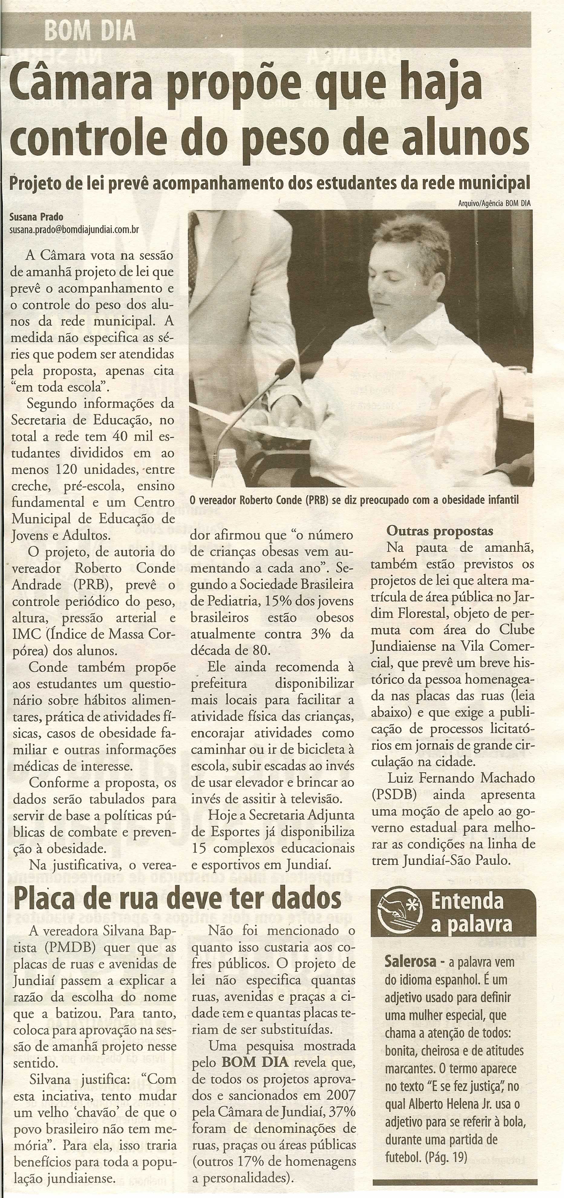 Bom Dia Jundiaí - 07/04/2008
