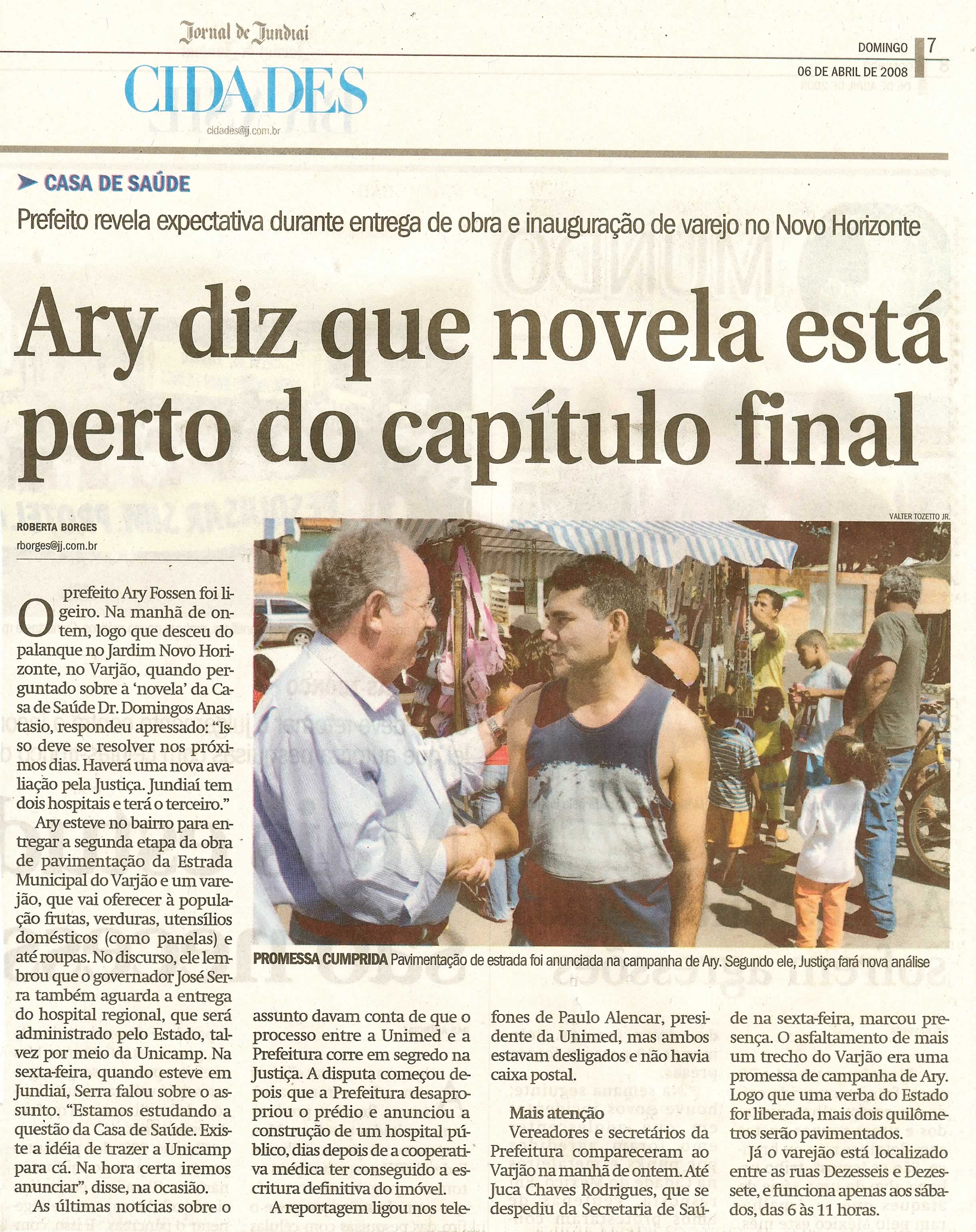 Jornal de Jundiaí - 07/04/2008
