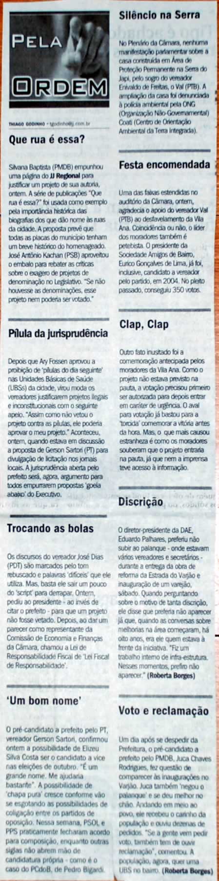 Jornal de Jundiaí - 09/04/2008