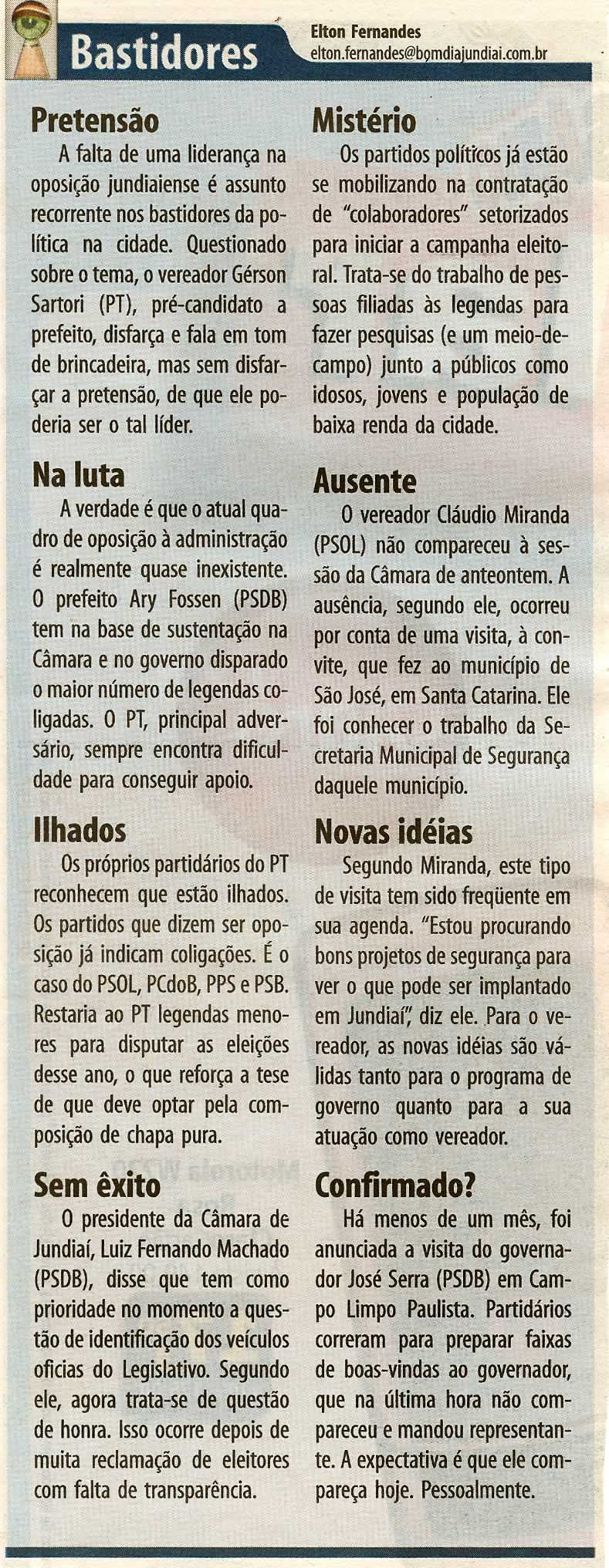 Bom Dia Jundiaí - 10/04/2008