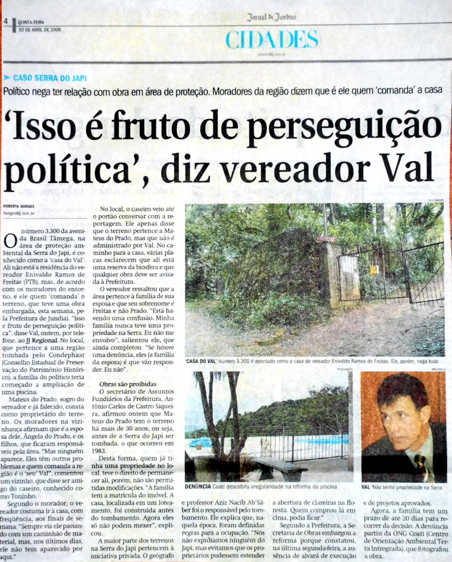 Jornal de Jundiaí - 10/04/2008