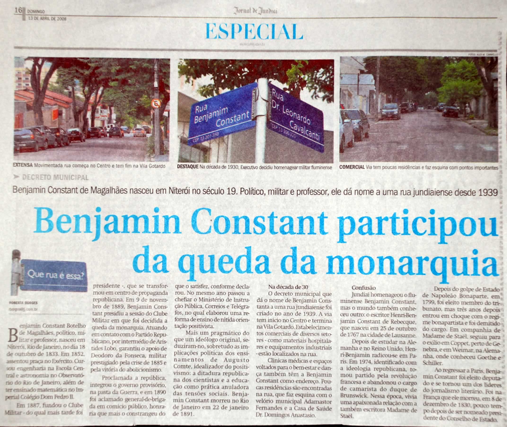 Jornal de Jundiaí - 13/04/2008