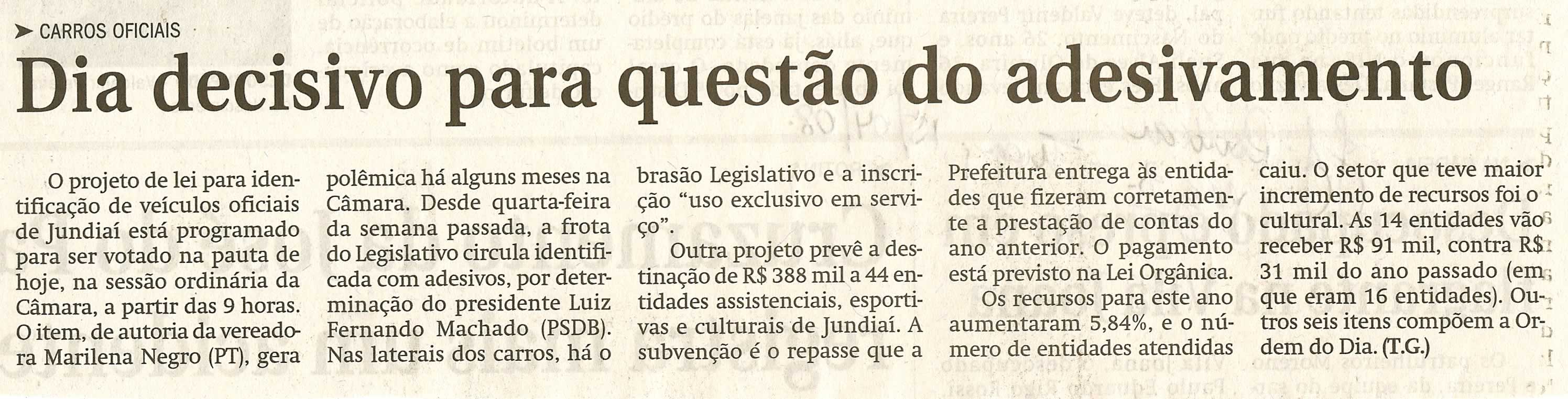 Jornal de Jundiaí - 15/04/2008