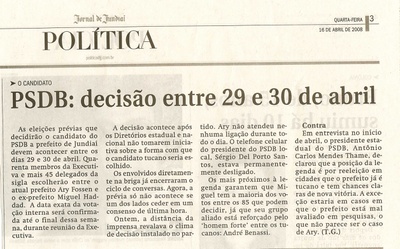 Jornal de Jundiaí - 16/04/2008