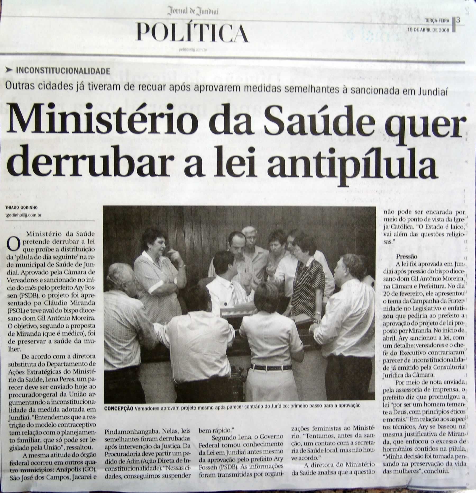 Jornal de Jundiaí - 15/04/2008