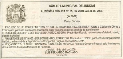 Bom Dia Jundiaí - 19/04/2008