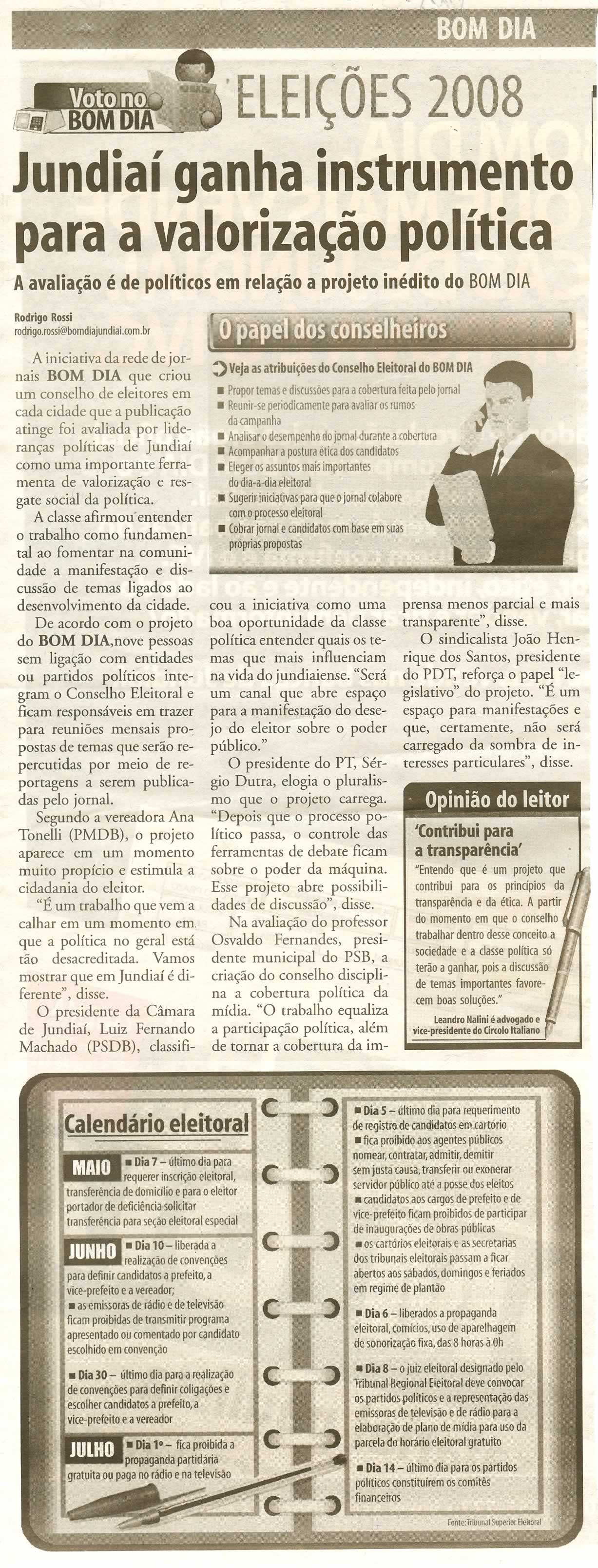 Bom Dia Jundiaí - 21/04/2008