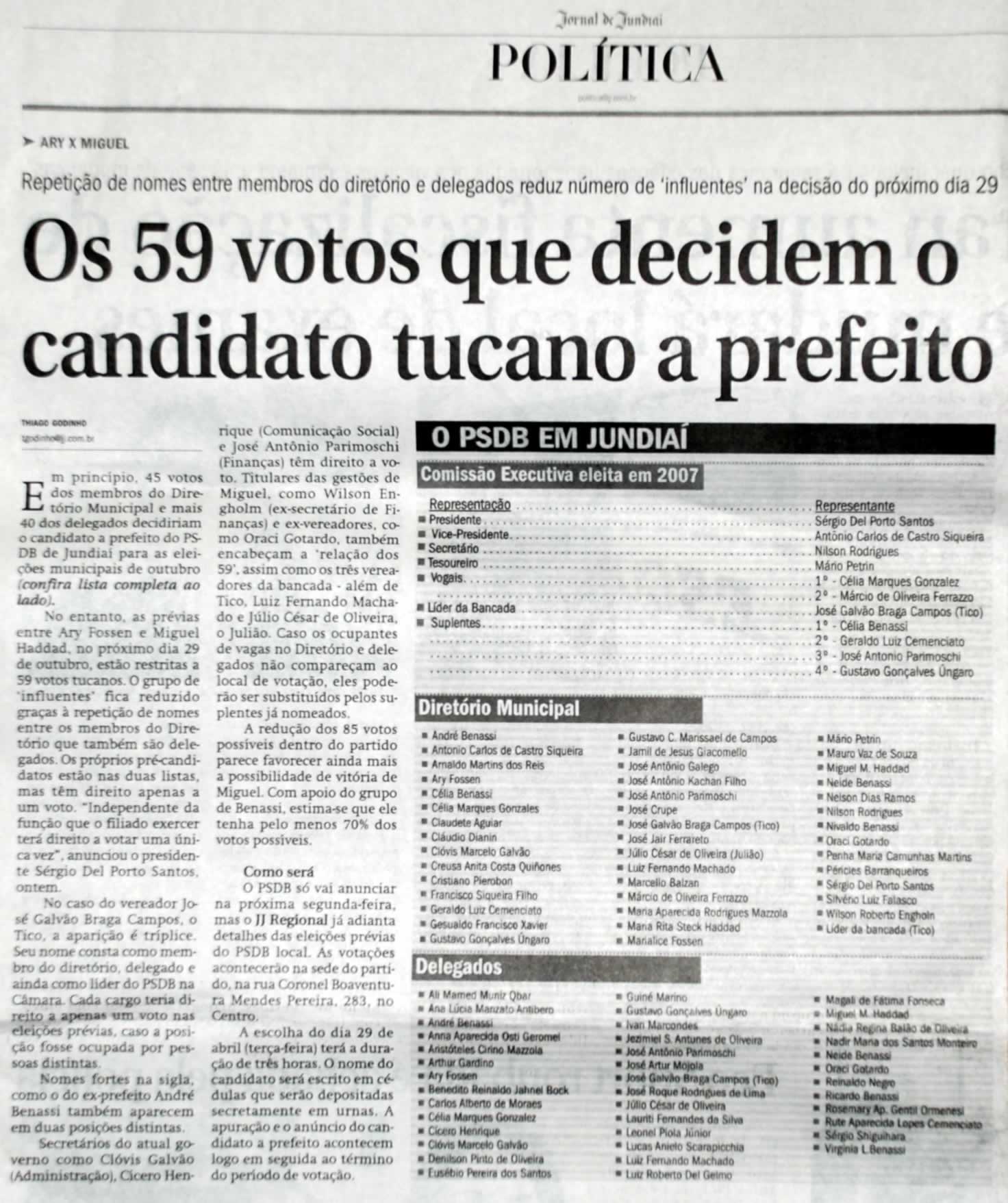 Jornal de Jundiaí - 19/04/2008