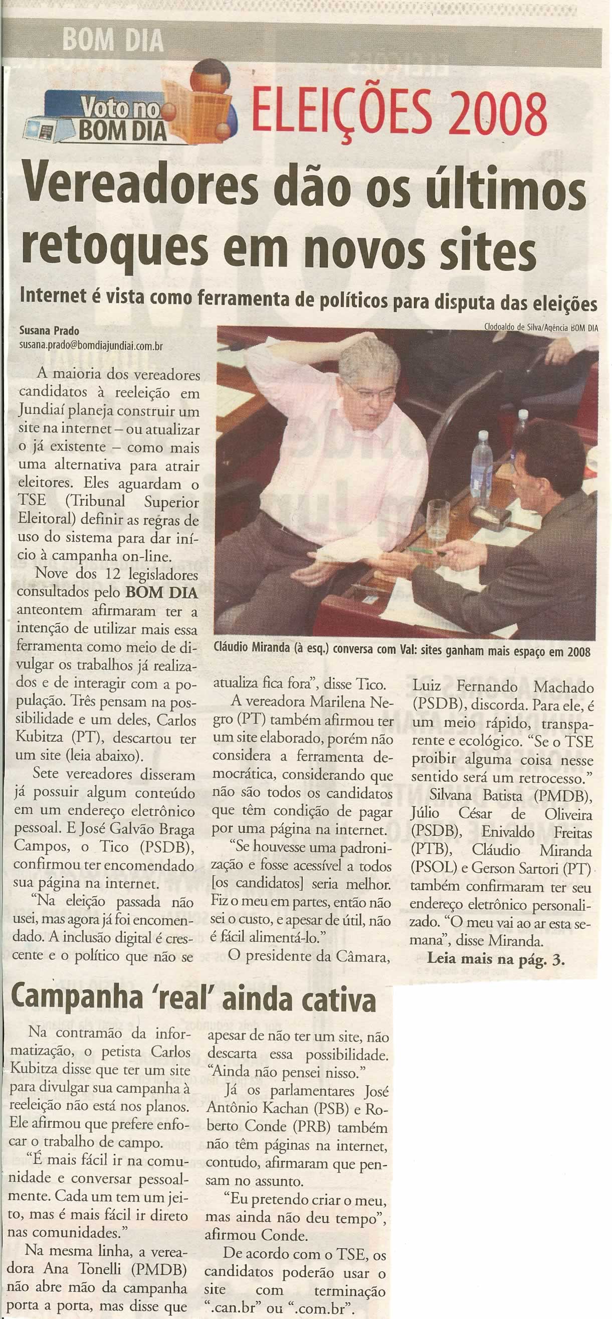 Bom Dia Jundiaí - 24/04/2008