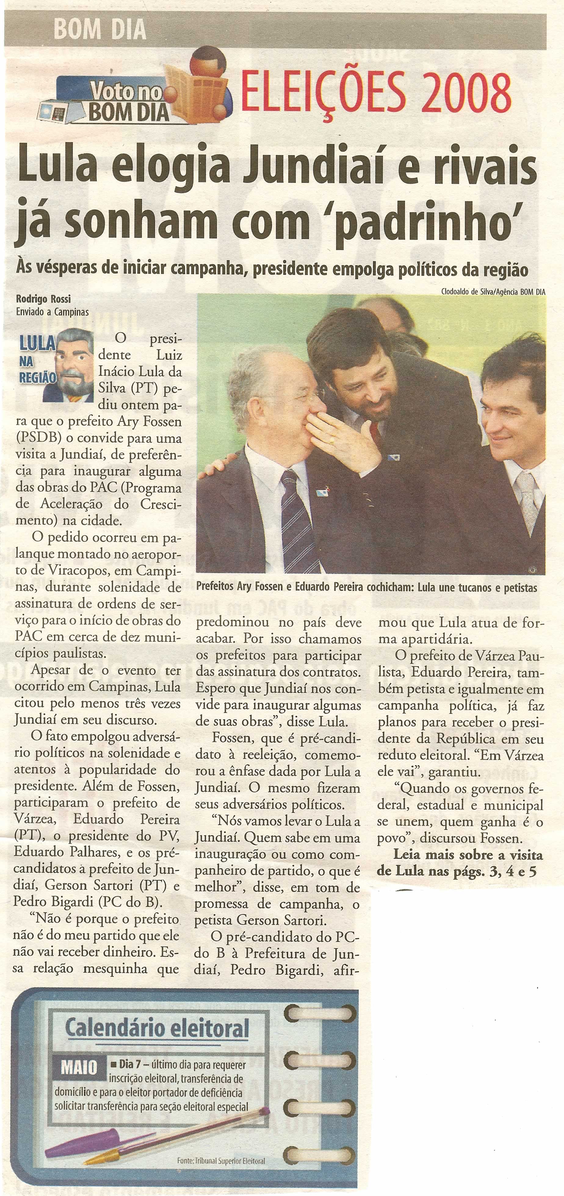 Bom Dia Jundiaí - 26/04/2008