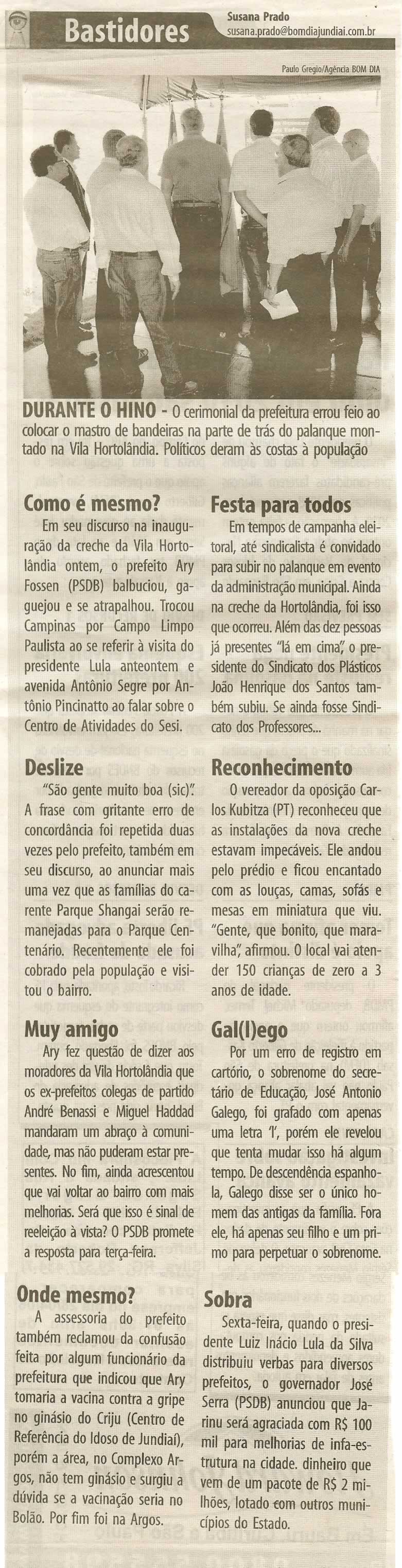 Bom Dia Jundiaí - 27/04/2008